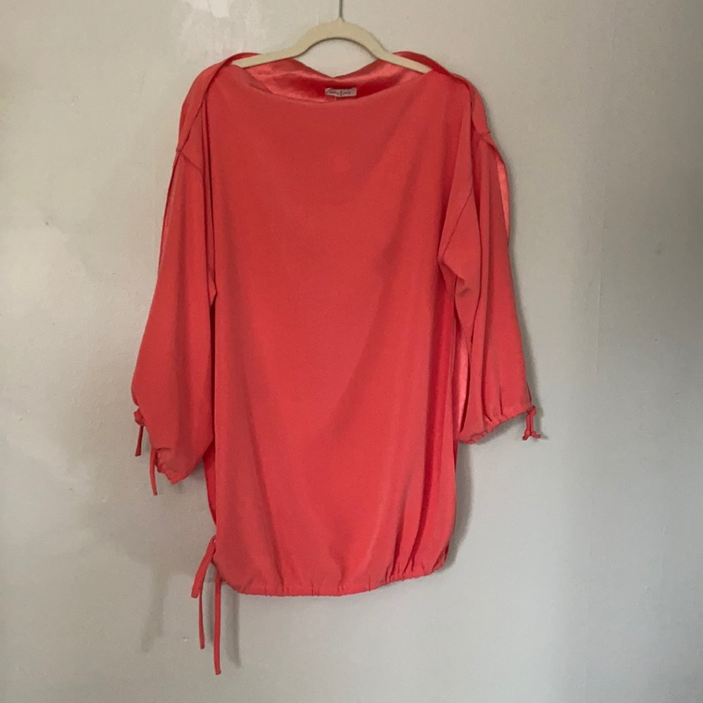 Dusica Kotur Sacks One Size Tunic Coral NWT